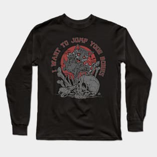 I WANT TO JUMP YOUR BONES (GREY RED) Long Sleeve T-Shirt